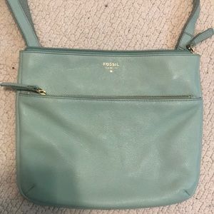 Teal Fossil Fiona Large Crossbody